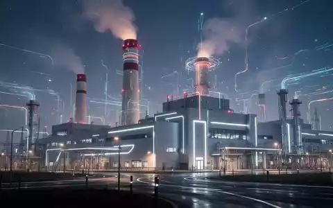 Eine stilisierte, moderne Energieanlage mit leuchtenden Elementen, die Innovation und Führung im Energiesektor symbolisiert. - Foto: über boerse-global.de
