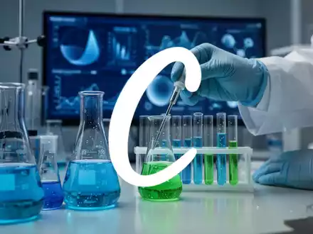 Nahaufnahme einer Laborumgebung mit Reagenzgläsern, Flüssigkeiten und einem Wissenschaftler, der Anpassungen vornimmt. - Foto: über boerse-global.de