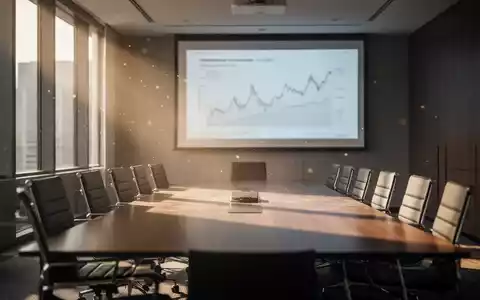 Ein leerer, moderner Konferenzraum mit einem langen Tisch und Stühlen, beleuchtet von Sonnenlicht, das durch große Fenster fällt. - Foto: über boerse-global.de