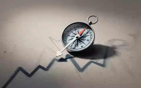 Ein stilisierter Kompass mit nach unten zeigender Nadel, der einen Wochenrückgang im Gesundheitssektor symbolisiert. - Foto: über boerse-global.de