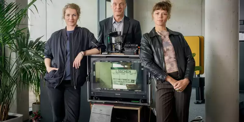 Dreharbeiten für neuen MDR-„Tatort“ aus Dresden „Löschen“ - Foto: presseportal.de