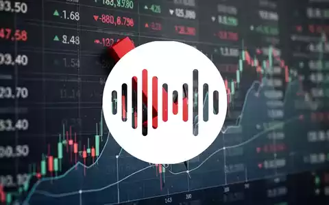 Ein roter Abwärtspfeil durchbricht einen digitalen Aktienchart, der einen deutlichen Kursrückgang anzeigt, mit unscharfen Finanzdaten im Hintergrund. - Foto: über boerse-global.de