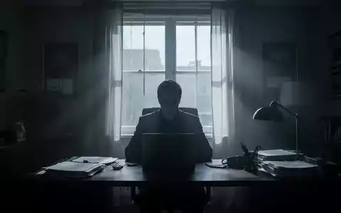 Eine einzelne Person, allein in einem schwach beleuchteten Homeoffice sitzend, mit Blick aus dem Fenster, symbolisiert Isolation. - Foto: über boerse-global.de