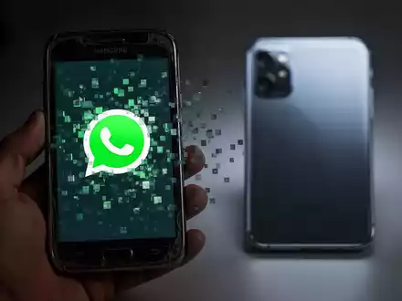 An older smartphone with a pixelated WhatsApp icon next to a newer, in-focus smartphone, symbolizing the end of support. - Foto: über boerse-global.de