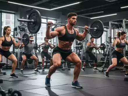 Athleten beim Krafttraining im Fitnessstudio, die Muskelaufbau und Fettabbau symbolisieren. - Foto: über boerse-global.de