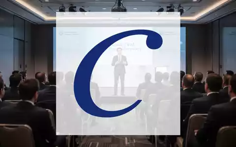 Ein Redner präsentiert auf einer Bühne vor einem Publikum in einem modernen Konferenzraum mit Finanzthemen. - Foto: über boerse-global.de