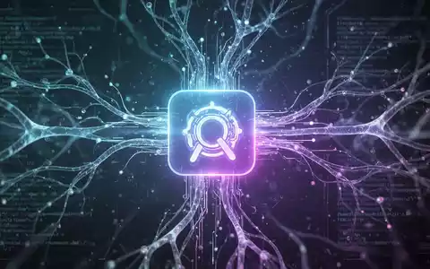 Stylized abstract representation of artificial intelligence, with neural networks and data streams converging into a central superapp icon. - Foto: über boerse-global.de