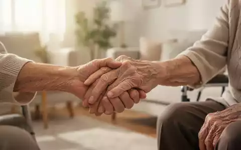 Eine Nahaufnahme zweier Hände: eine junge, unterstützende Hand hält die Hand einer älteren Person, die von Demenz betroffen ist. - Foto: über boerse-global.de