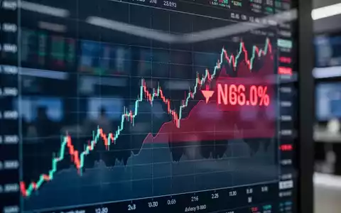 Ein Diagramm auf einem Bildschirm zeigt einen starken Kursrückgang mit einer roten negativen Prozentzahl. - Foto: über boerse-global.de
