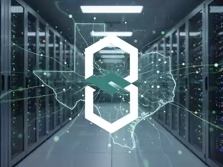 Abstrakte Darstellung von Finanzdaten und Blockchain-Technologie über einer stilisierten Karte von Texas, die eine Anleihe symbolisiert. - Foto: über boerse-global.de