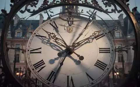 Eine große, detaillierte Uhr, deren Zeiger eine verstrichene Frist anzeigen, vor einem unscharfen europäischen Gebäude. - Foto: über boerse-global.de