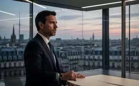 Ein nachdenklicher männlicher Geschäftsführer blickt über eine europäische Stadtlandschaft bei Sonnenuntergang aus einem modernen Büro. - Foto: über boerse-global.de