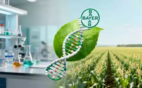 Eine digitale Illustration, die die Integration von Landwirtschafts- und Pharmaelementen symbolisiert, mit einer DNA-Spirale und einem Blatt. - Foto: über boerse-global.de