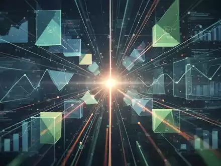 Abstrakte Darstellung von Priorisierung im Projektmanagement mit leuchtenden geometrischen Formen und Datenfluss-Elementen. - Foto: über boerse-global.de