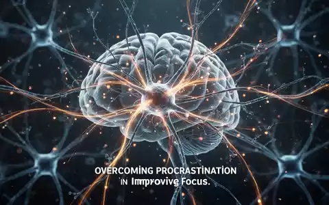 Abstrakte Darstellung von Gehirnaktivität mit leuchtenden Synapsen und neuronalen Verbindungen, die Konzentration und Überwindung von Prokrastination symbolisieren. - Foto: über boerse-global.de