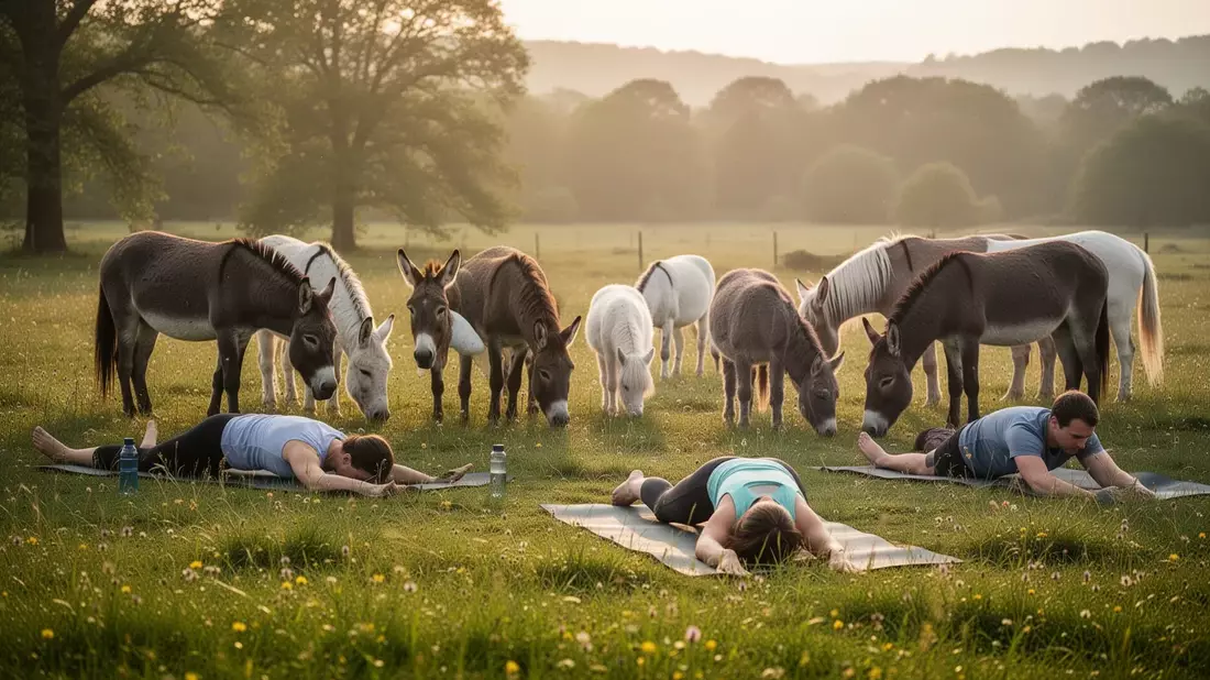 Wellness-Trend: Pilates mit Tieren und Wanderungen mit Eseln
