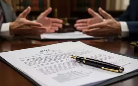 Nahaufnahme eines juristischen Dokuments mit einem Füllfederhalter, im Hintergrund verschwommen beratende Hände. - Foto: über boerse-global.de