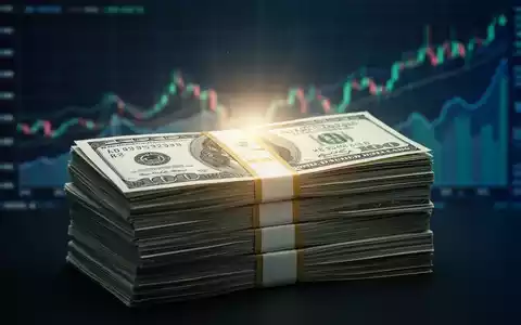 Ein großer Stapel US-Dollar-Banknoten mit unscharfen Finanzdiagrammen im Hintergrund, der einen Aktienrückkauf symbolisiert. - Foto: über boerse-global.de