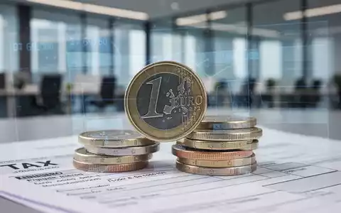 Ein Stapel belgischer Euro-Münzen mit einem digitalen Steuerformular darüber, symbolisiert erhöhte Besteuerung von Unternehmensreserven. - Foto: über boerse-global.de