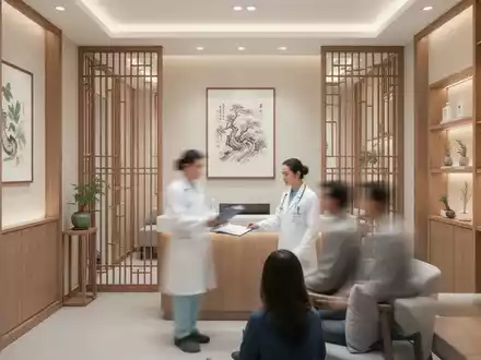 Ein modernes Klinikinterieur mit subtilen Elementen der traditionellen chinesischen Medizin, das eine ruhige Atmosphäre schafft. - Foto: über boerse-global.de