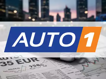 Ein moderner Autoschlüssel mit dezentem AUTO1-Logo liegt auf einer Finanzzeitung mit Börsencharts und der Zahl 35 EUR. - Foto: über boerse-global.de