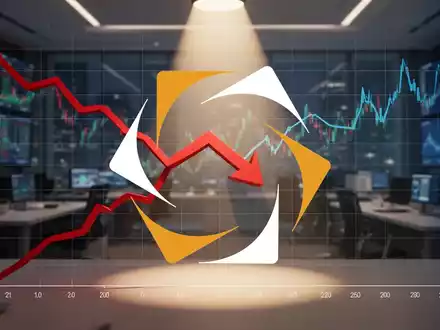 Grafik einer stark fallenden Linie oder eines Pfeils, der einen Rückgang der Short-Quote symbolisiert, in einem Finanzumfeld. - Foto: über boerse-global.de