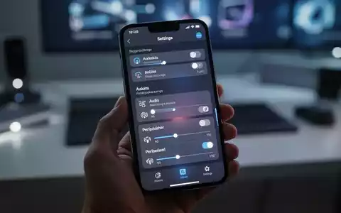 A close-up of a smartphone screen displaying a redesigned settings menu with new audio and peripheral controls. - Foto: über boerse-global.de