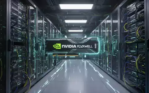 Glowing NVIDIA Blackwell GPUs in a modern data center, symbolizing advanced AI computation and secure cloud infrastructure. - Foto: über boerse-global.de