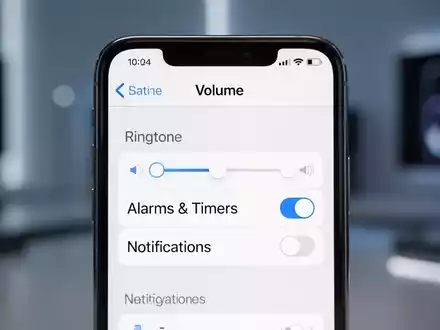 Close-up of an iPhone screen showing iOS 27's new separate volume sliders for ringtones, alarms, and notifications within the Settings app. - Foto: über boerse-global.de