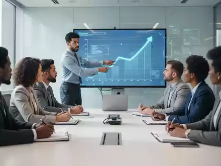 Eine Gruppe von Arbeitnehmervertretern diskutiert in einem modernen Konferenzraum über Weiterbildung und Mitbestimmung. - Foto: über boerse-global.de