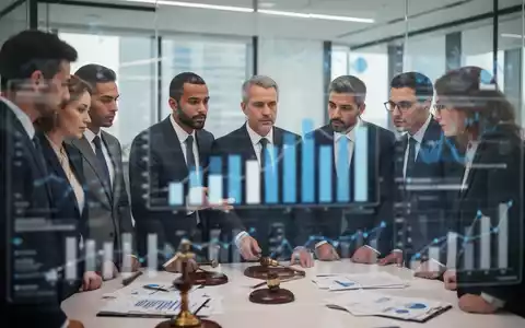 Geschäftsleute in einem modernen Büro, die Daten zu Lohn- und Gehaltsstrukturen und rechtlichen Vorschriften analysieren. - Foto: über boerse-global.de