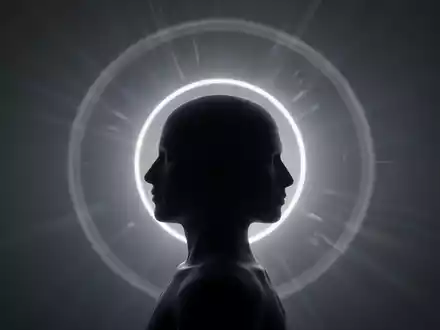 Eine minimalistische Silhouette eines menschlichen Kopfes, umgeben von einem abstrakten Kreis des Einflusses mit fokussiertem Zentrum. - Foto: über boerse-global.de