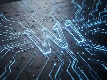 Abstract image of glowing blue lines and circuits on a dark surface, symbolizing a digital system update and data flow. - Foto: über boerse-global.de