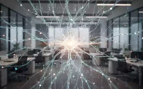 Abstrakte Darstellung von Zeitmanagement und Produktivität mit leuchtenden neuronalen Pfaden und Datenströmen, die sich auf ein helles Licht konzentrieren. - Foto: über boerse-global.de