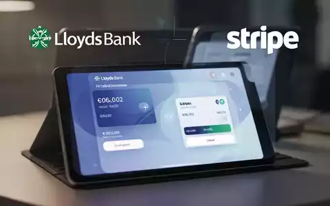 A tablet displaying a digital payment interface, symbolizing the partnership between Lloyds Bank and Stripe for UK small businesses. - Foto: über boerse-global.de
