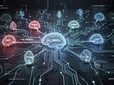 Ein abstraktes Bild einer digitalen Gehirnstruktur oder eines komplexen Schaltkreises mit leuchtenden Verbindungen, die KI-Modelle symbolisieren. - Foto: über boerse-global.de