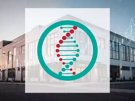 Modernes Industriegebäude in Bridgeport, Connecticut, mit angedeuteter Finanzgrafik. Repräsentiert Investition von Mainz Biomed. - Foto: über boerse-global.de