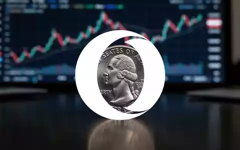 Eine einzelne 40-Cent-Münze steht auf einem Schreibtisch vor einem unscharfen Finanzdiagramm. - Foto: über boerse-global.de
