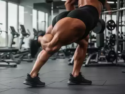 Nahaufnahme von kräftigen Beinen und Gesäßmuskeln einer Person beim Training in einem modernen Fitnessstudio. - Foto: über boerse-global.de