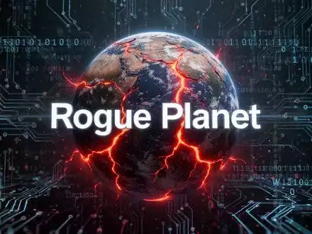 A stylized, menacing planet with glowing red fissures, amidst abstract binary code and circuit board patterns, symbolizing a zero-day exploit. - Foto: über boerse-global.de