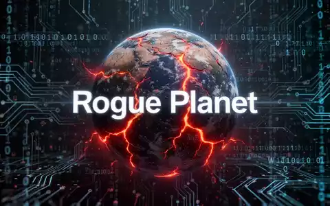 A stylized, menacing planet with glowing red fissures, amidst abstract binary code and circuit board patterns, symbolizing a zero-day exploit. - Foto: über boerse-global.de