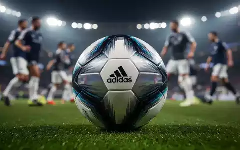 Ein moderner Adidas-Fußball mit unscharfen Athleten im Hintergrund, der ein Sportereignis andeutet. - Foto: über boerse-global.de