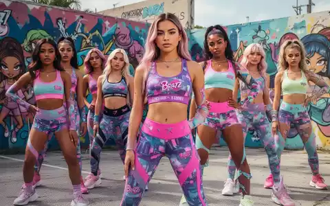Junge Frauen in farbenfroher Sportbekleidung aus der Gymshark x Bratz Kollektion, die Y2K-Ästhetik und moderne Activewear vereint. - Foto: über boerse-global.de