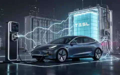 Ein modernes Elektrofahrzeug lädt an einer futuristischen Station, verbunden mit einer großen Energiespeichereinheit im Hintergrund. - Foto: über boerse-global.de