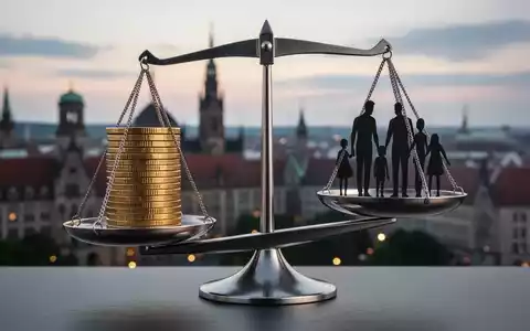 Eine Waage mit Münzen auf der einen und einer Familiensilhouette auf der anderen Seite, symbolisiert die Erbschaftsteuerdebatte. - Foto: über boerse-global.de