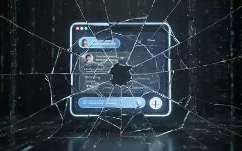 A stylized, glowing geometric AI interface with fragmented lines, symbolizing a system outage or technical failure. - Foto: über boerse-global.de