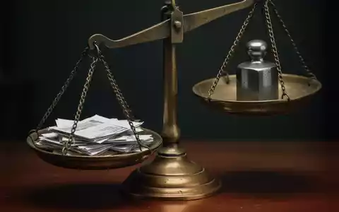Eine klassische Waage, die auf einer Seite ein Gewicht hat und auf der anderen Seite einige Papiere, welche die Waage nach unten ziehen. - Foto: über boerse-global.de