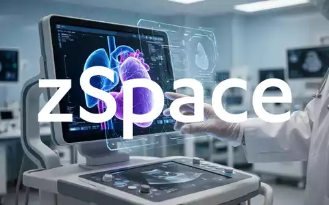Eine futuristische 3D-Ultraschallmaschine zeigt ein detailliertes menschliches Organ. Eine Hand interagiert mit dem Hologramm. - Foto: über boerse-global.de