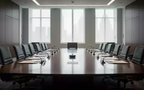 Ein langer, polierter Konferenztisch in einem modernen, minimalistischen Sitzungssaal eines Regierungsgebäudes. - Foto: über boerse-global.de