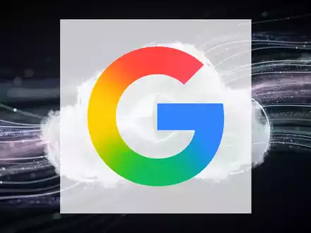 Abstrakte Darstellung des Cloud-Wachstums von Alphabet mit vernetzten Linien und einem stilisierten 'G' oder 'A' Symbol. - Foto: über boerse-global.de
